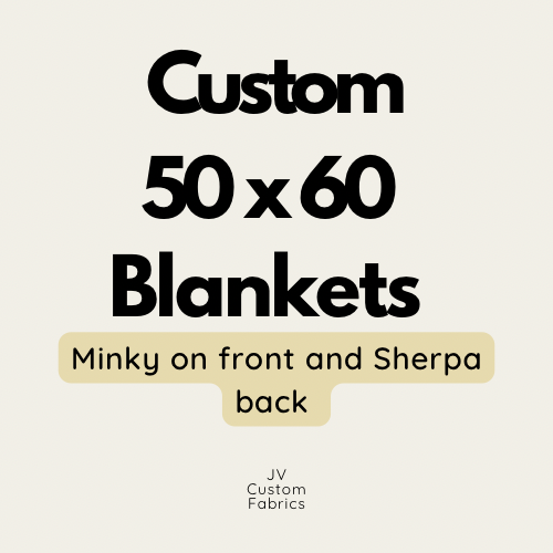 50 x 60 Minky Blanket with Sherpa Backing