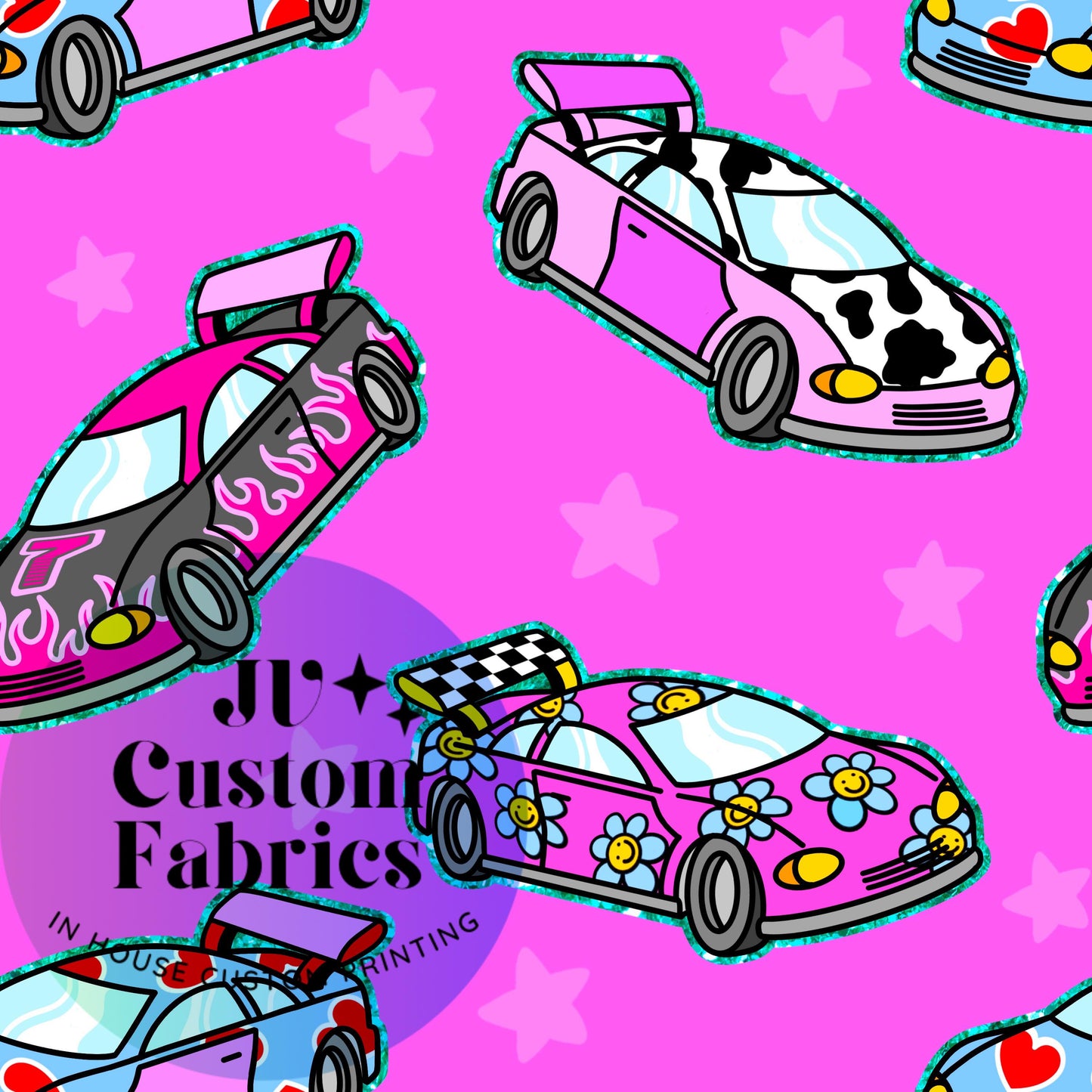 Pink Race Cars