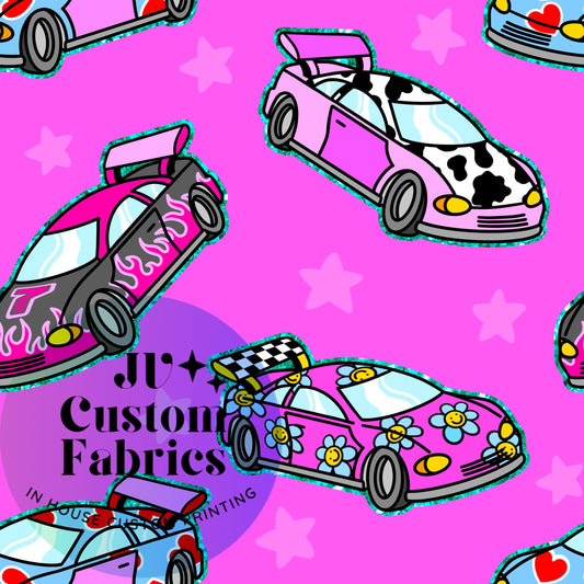 Pink Race Cars